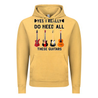 Vintage Mustard Yes I Really Do Need All These Guitars Vintage Hoodie - Bettercallsaul