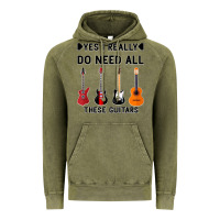 Vintage Olive Yes I Really Do Need All These Guitars Vintage Hoodie - Bettercallsaul
