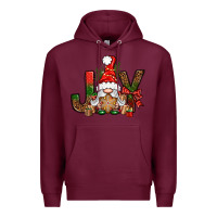 Burgundy joy christmas with gnome bbs Premium Hoodie - BundleAndBundleShop