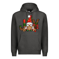 Charcoal Heather joy christmas with gnome bbs Premium Hoodie - BundleAndBundleShop