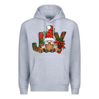 Heather Grey joy christmas with gnome bbs Premium Hoodie - BundleAndBundleShop