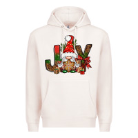 Pale Pink joy christmas with gnome bbs Premium Hoodie - BundleAndBundleShop