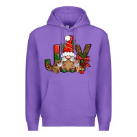 Purple joy christmas with gnome bbs Premium Hoodie - BundleAndBundleShop