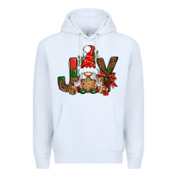 White joy christmas with gnome bbs Premium Hoodie - BundleAndBundleShop