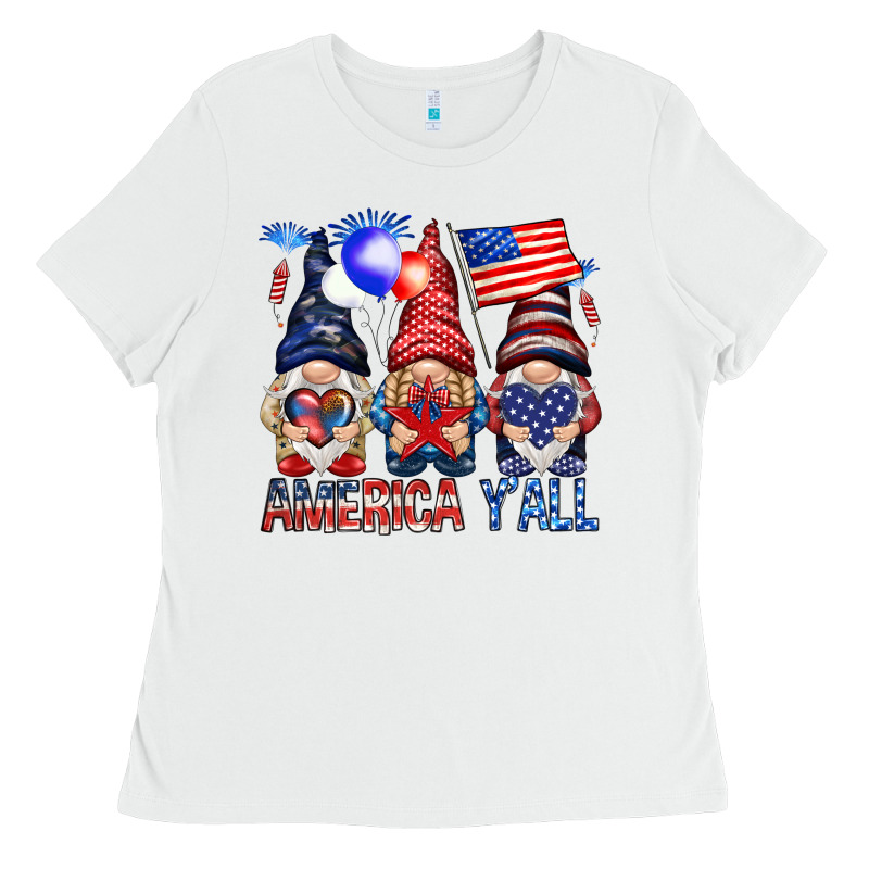 America Yall Ladies Tee by NancyCooperArtShop | Teevron