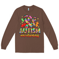 Chestnut Autism Awareness Long Sleeve Tee - NancyCooperArtShop