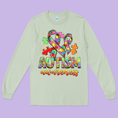 Autism Awareness Long Sleeve Tee Designed By Nancycooperartshop