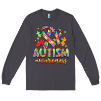 Smoke Autism Awareness Long Sleeve Tee - NancyCooperArtShop