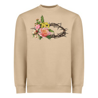Mushroom Crown of thorns floral Easter Heavyweight Sweatshirt - CowGirlArtShop