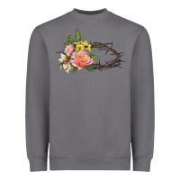Storm Crown of thorns floral Easter Heavyweight Sweatshirt - CowGirlArtShop