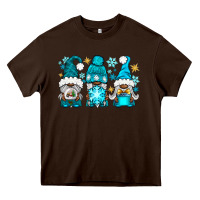 Chocolate Brown winter afro gnomies Heavy Core Tee - NancyCooperArtShop