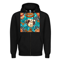 Black dog coffee cups and food container with cowhide seamless pattern bbs Zipper Hoodie - BundleAndBundleShop