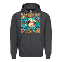 Smoke dog coffee cups and food container with cowhide seamless pattern bbs Zipper Hoodie - BundleAndBundleShop