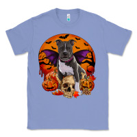 Colony Blue halloween pitbull dog Classic Tee - RanaPortraitStore
