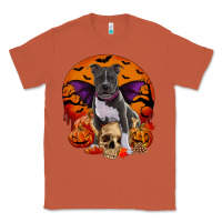 Copper halloween pitbull dog Classic Tee - RanaPortraitStore