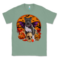 Sage halloween pitbull dog Classic Tee - RanaPortraitStore