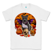 White halloween pitbull dog Classic Tee - RanaPortraitStore