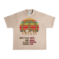 French Oak Birthplace Earth Race Human Peace Sign Hippie Urban Heavy Tee - Bettercallsaul
