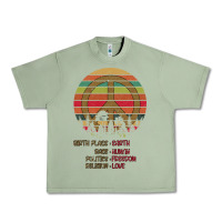Oil Green Birthplace Earth Race Human Peace Sign Hippie Urban Heavy Tee - Bettercallsaul
