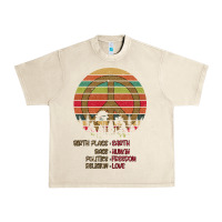 Sandshell Birthplace Earth Race Human Peace Sign Hippie Urban Heavy Tee - Bettercallsaul