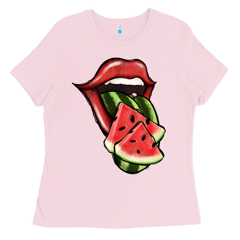 Watermelon Tongue Ladies Tee by Jasminsmagicworld | Teevron