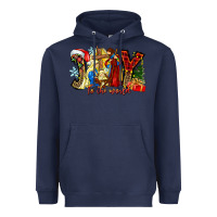 Navy Joy To The World Heavyweight Hoodie - CowhideDigitalArt