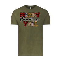 Vintage Olive Merry Christmas Y'all Vintage Tee - Bettercallsaul