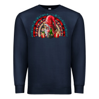 Navy Christmas Gnome Premium Sweatshirt - CowhideDigitalArt