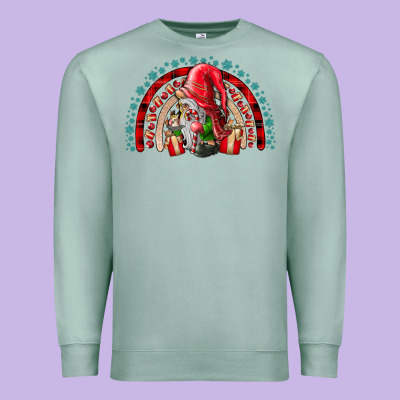Christmas Gnome Premium Sweatshirt Designed By Cowhidedigitalart