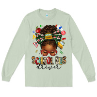 Matcha school bus driver afro messy bun Long Sleeve Tee - texasbilliewilder