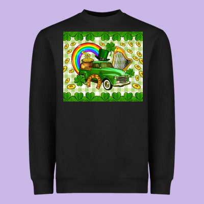 St. Patrick's Truck Heavyweight Sweatshirt Designed By Cowgirlartshop