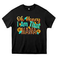 Black oh honey i am that nana Heavy Core Tee - NancyCooperArtShop