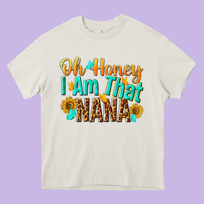 Oh Honey I Am That Nana Heavy Core Tee Designed By Nancycooperartshop