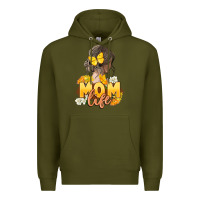 Army Green Mom life Mother's Day Premium Hoodie - FaDigitalArtStudio