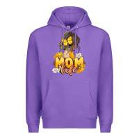Purple Mom life Mother's Day Premium Hoodie - FaDigitalArtStudio