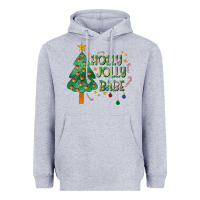 Heather Grey Jolly Jolly Babe Heavyweight Hoodie - CowhideDigitalArt