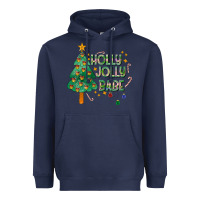 Navy Jolly Jolly Babe Heavyweight Hoodie - CowhideDigitalArt
