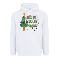 White Jolly Jolly Babe Heavyweight Hoodie - CowhideDigitalArt