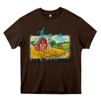 Chocolate Brown this is god's country Heavy Core Tee - MaliasSmallBusiness
