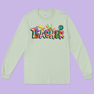 Autism Teacher Long Sleeve Tee Designed By Nancycooperartshop