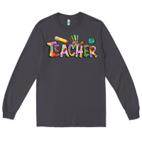 Smoke Autism Teacher Long Sleeve Tee - NancyCooperArtShop