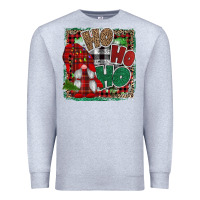 Heather Grey Ho Ho Ho Gnomes Premium Sweatshirt - CowhideDigitalArt