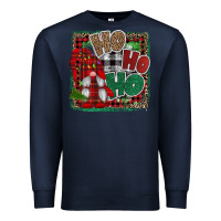 Navy Ho Ho Ho Gnomes Premium Sweatshirt - CowhideDigitalArt