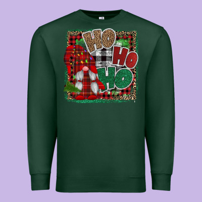 Ho Ho Ho Gnomes Premium Sweatshirt Designed By Cowhidedigitalart