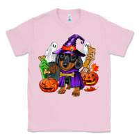 Bubblegum Pink Halloween dachshund puppy dog Classic Tee - RanaPortraitStore