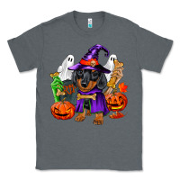 Charcoal Heather Halloween dachshund puppy dog Classic Tee - RanaPortraitStore