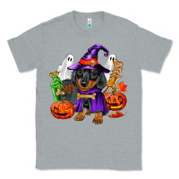 Heather Grey Halloween dachshund puppy dog Classic Tee - RanaPortraitStore