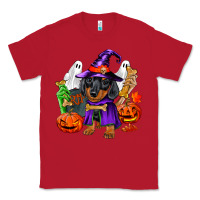 Red Halloween dachshund puppy dog Classic Tee - RanaPortraitStore