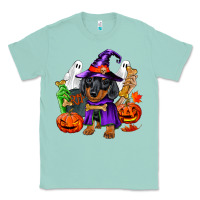 Seafoam Halloween dachshund puppy dog Classic Tee - RanaPortraitStore