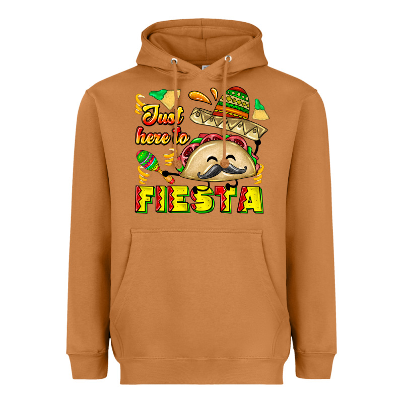 Just Here To Fiesta Heavyweight Hoodie by CowhideDigitalArt | Teevron